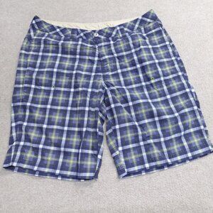 Exofficio Mens Shorts 38 Blue Plaid Nylon 10" in